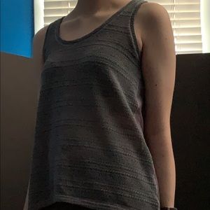 Sheer grey tank top